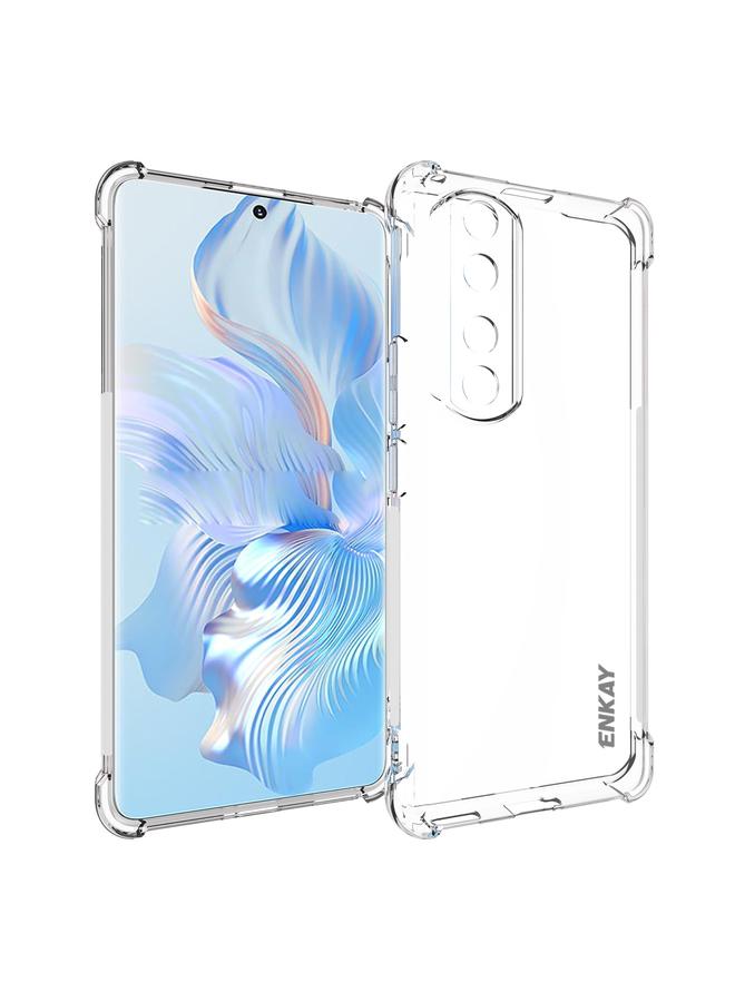 ENKAY Case For Honor 90 Pro Hat-Prince Transparent TPU Shockproof Phone Case - Image 1