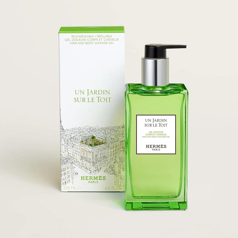 Hermes Un Jardin Sur Le Toit Hair and Body Shower Gel 65 Ounce Refillable - Image 2