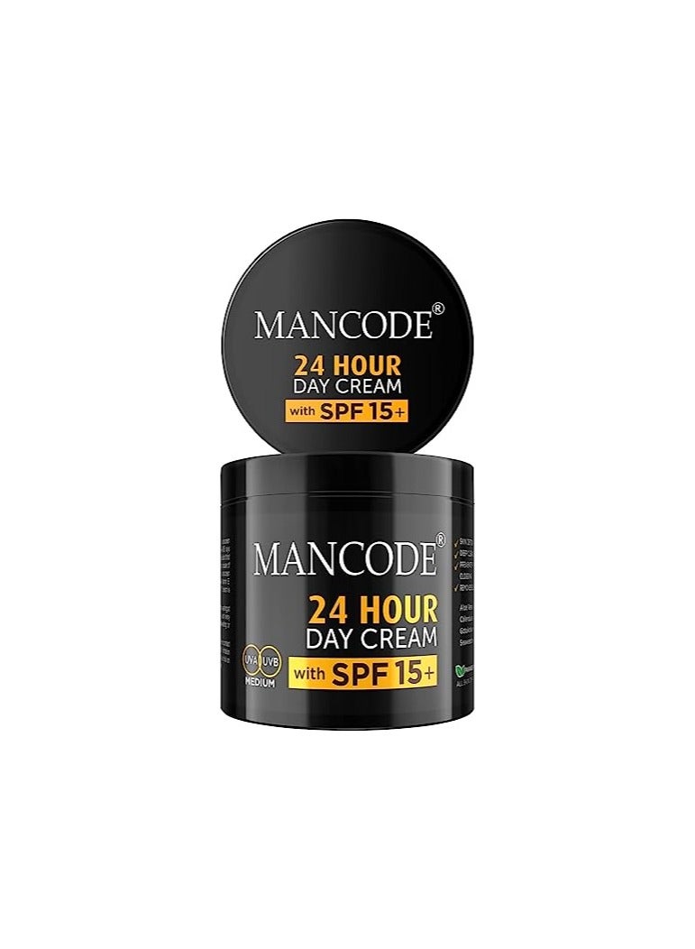 MANCODE Mancode 24 Hours Day Cream for Men SPF 15+ Sun Tan Protection - Image 2