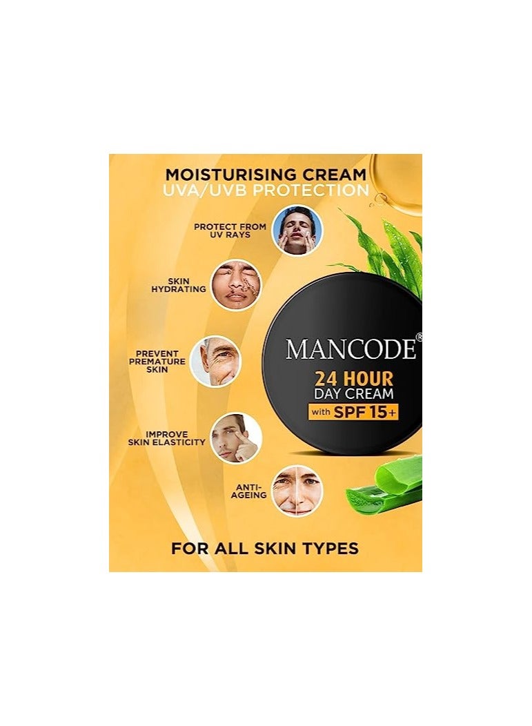 MANCODE Mancode 24 Hours Day Cream for Men SPF 15+ Sun Tan Protection - Image 5