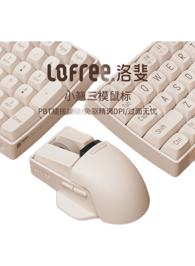 Lofree فأرة مكتب لاسلكية بثلاثة أوضاع مع شاشة OLED، DPI، محمولة للاستخدام المنزلي والمكتبي - Image 2