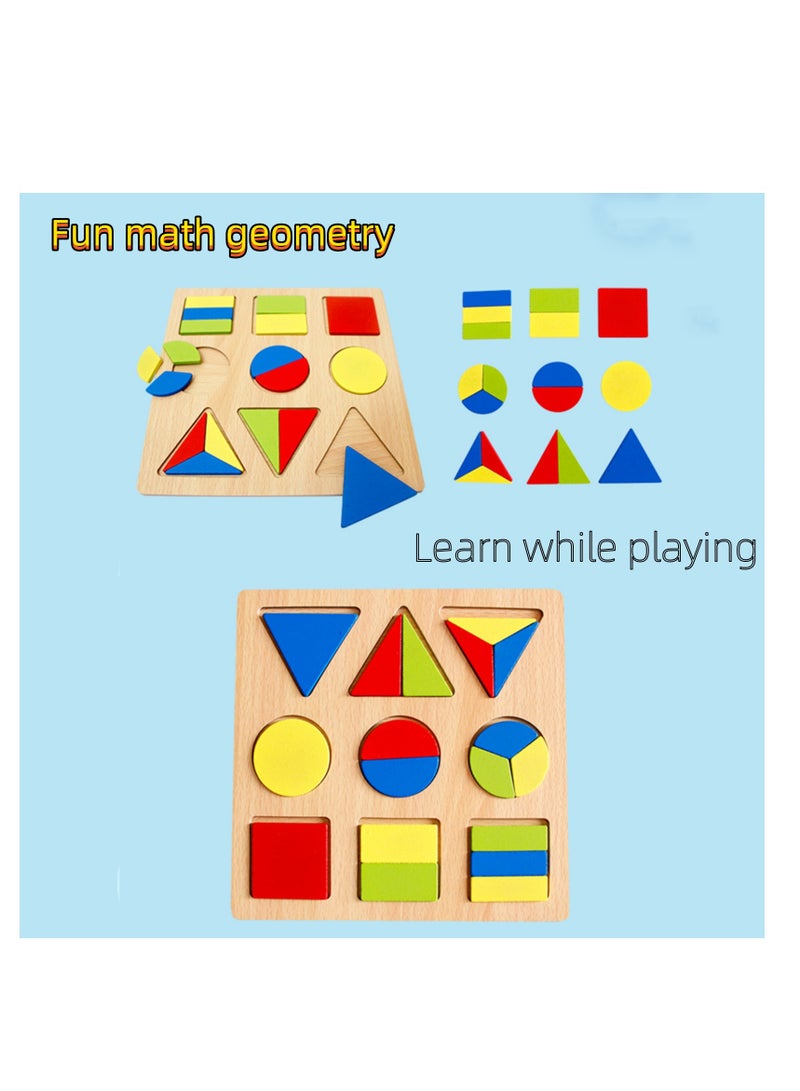 لعبة الألغاز  Literacy Puzzle Jigsaw Puzzle للأطفال من الخشب، لوحة أرقام، لوحة أحرف، لعبة الألغاز ذات الأشكال الهندسية، لوحة الإمساك باليد، ألعاب تعليمية مبكرة، أرقام، حروف، رياضيات، أشكال (عدد) - Image 3