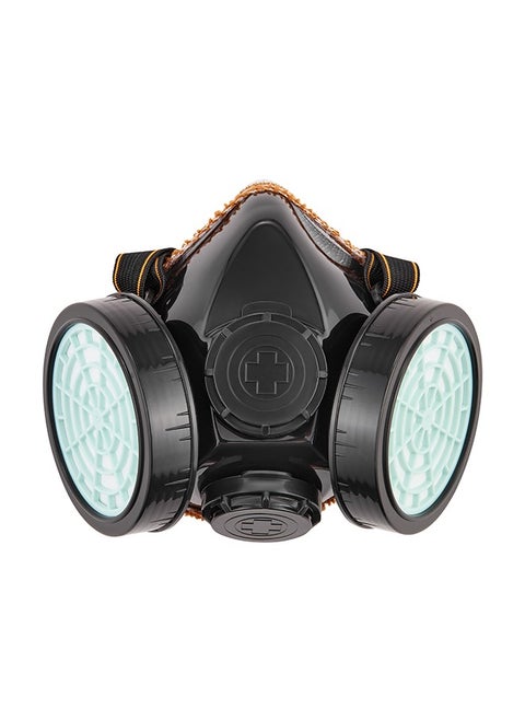 Double Filter Gas Mask -Small- Reusable Half-Face Respirator Anti-Dust Comfortable Fit with Adjustable Strap for Chemical Protection and Workplace Safety Ideal for Construction DIY Projects