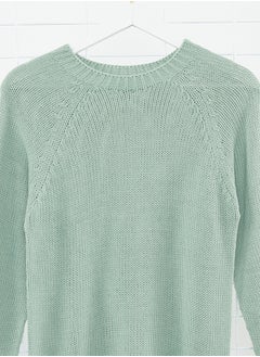 Mint Slim Fit Crew Neck Raglan Sleeve Basic Knitwear Sweater - pzsku/Z4BF2BF68B3696BEF478DZ/45/_/1730941481/c7a425ab-7d83-41cf-9fba-14b158e9fb3b