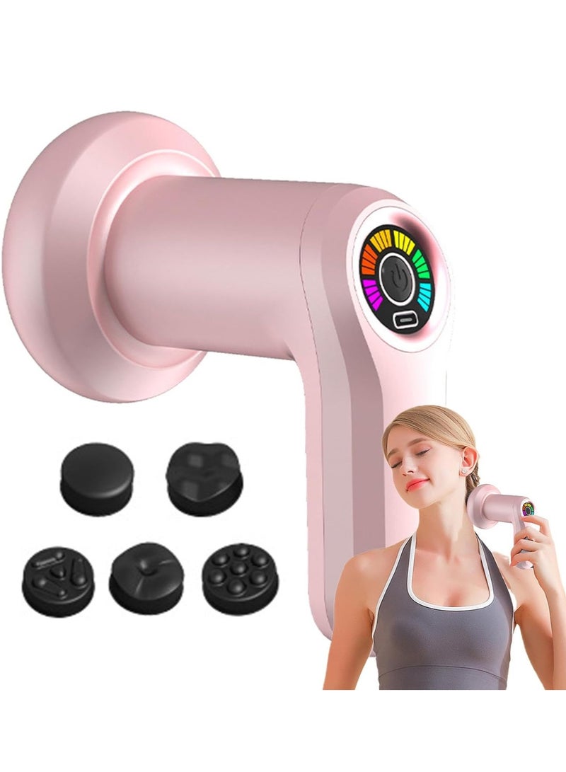 Portable Electric Massage Gun - For Muscle Pain Relief and Relaxation | Equipped with 5 Different Heads and Color LED Speed ​​Display - Image 1