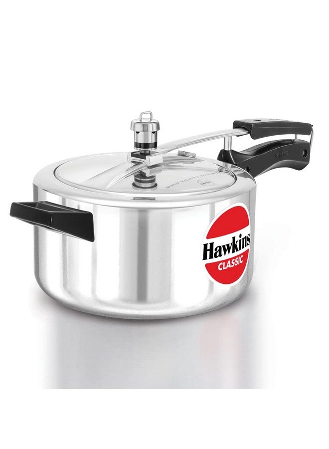 Hawkins 4 Litre Classic Pressure Cooker, Best Inner Lid Cooker, Silver (Cl40) Aluminium - Image 1