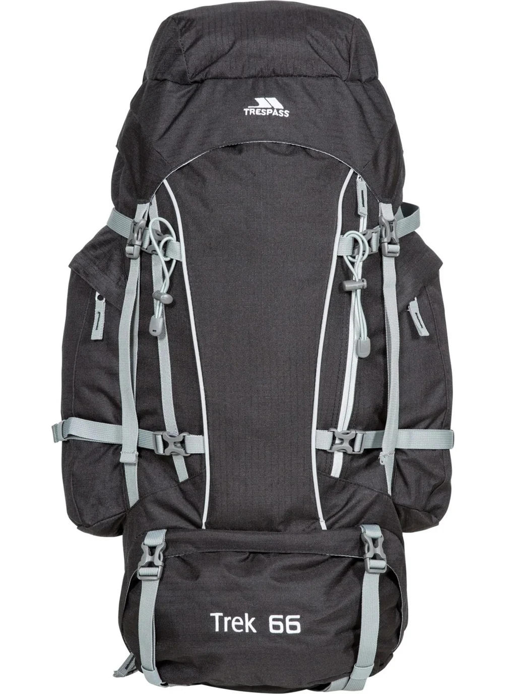 Trespass Unisex Trek 66 - 66 Litres Rucksack Ash Backpack UAACBAF20001-29932