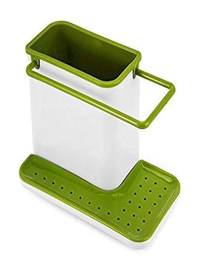 Lariox Kitchen Sink Tidy Self Draining Sink Caddy with Base Stand Organizer Brush Sponge Cleaning Cloth Holder - Image 2