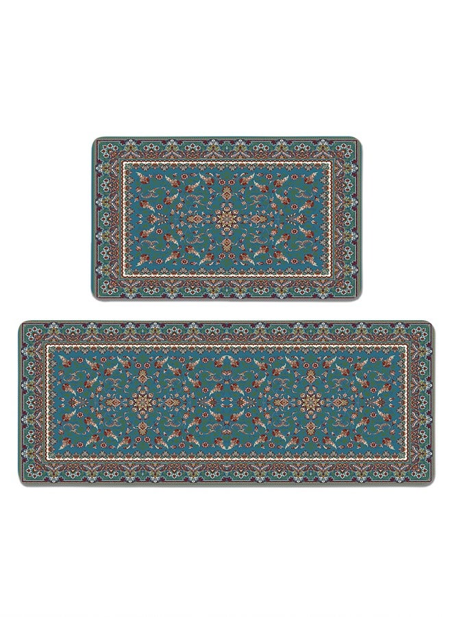 2 PCS Kitchen Floor Mats Rugs Set, Cushion Floor Carpet, Waterproof, Oil Resistant and Anti-Fatigue PU Standing Mat for Kitchen, Floor, Office, Sink, Laundry 45*75CM+45*120CM
