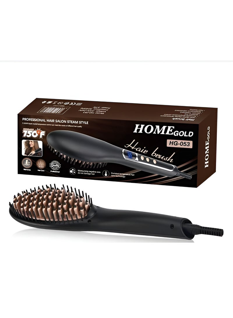 Home Gold Home Gold Professional Hair Straightening Brush - Digital Display, Anti-Scald, & Adjustable Heat  - Image 1