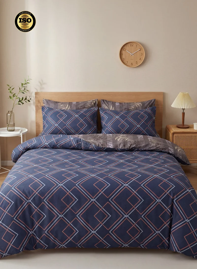 PARAJOHN 7-Piece Double Side Comforter Set – Polyester Bedding Set with Quilt Cover, Fitted Sheet & Pillow Covers (220×240 cm)