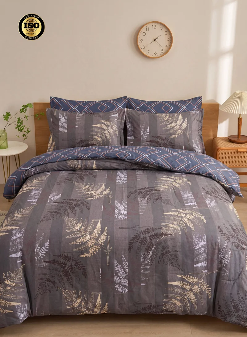 PARAJOHN 7-Piece Double Side Comforter Set – Polyester Bedding Set with Quilt Cover, Fitted Sheet & Pillow Covers (220×240 cm)