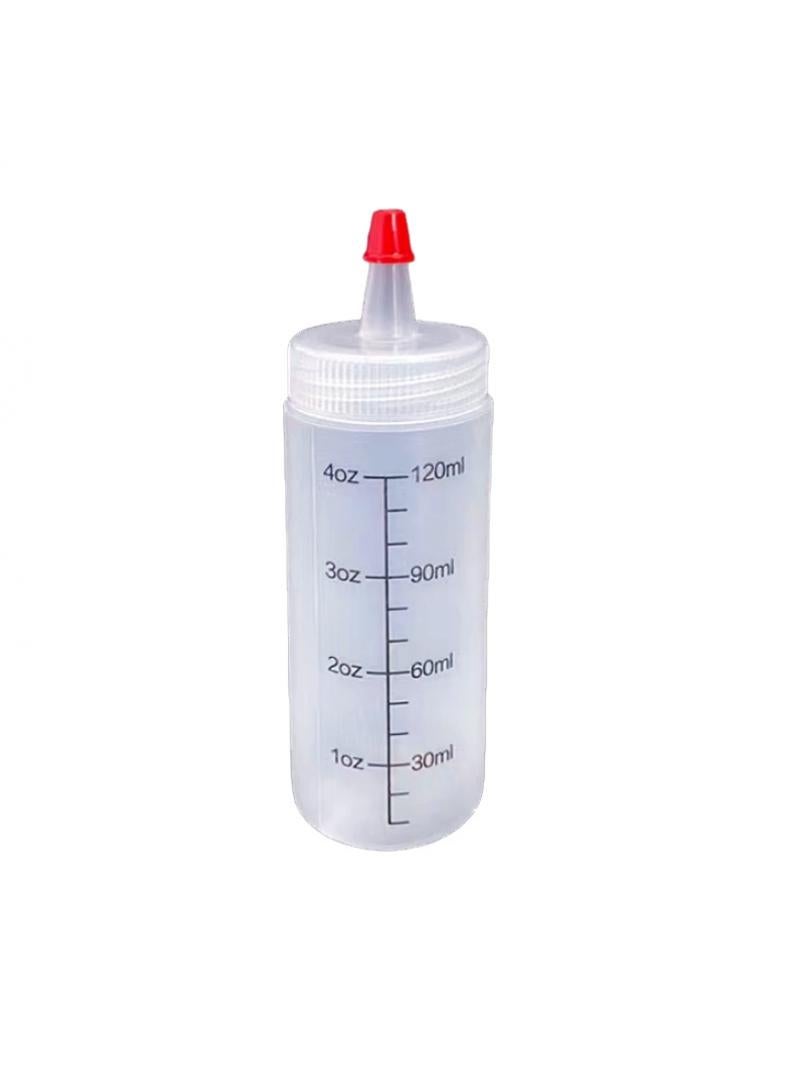 12-Piece Condiment Squeeze Bottles,Plastic Bottles With Red Tip Cap Tie Dye Empty Paint Bottle For Ketchup And Condiments,120ML - Image 1