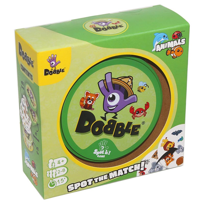 Asmodee Dobble Animals Card Game Ages 4 28 Players 15 Minutes Playing Time - Image 2