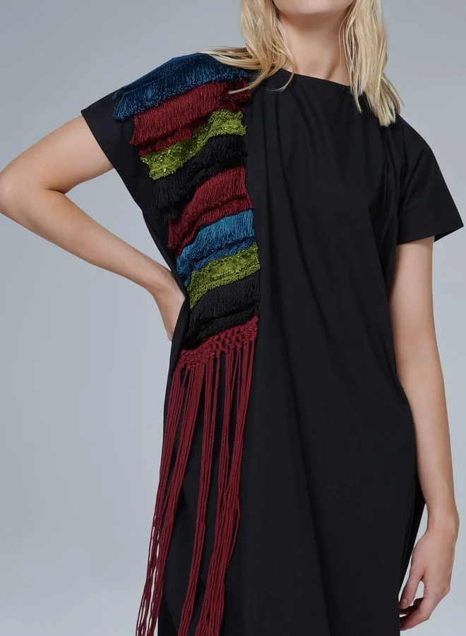 leem Fringe Applique Kaftan