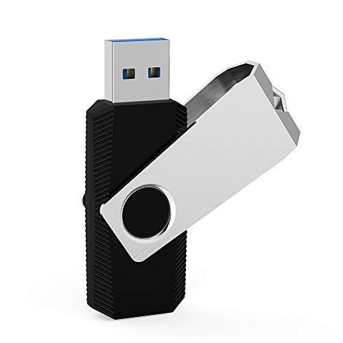 Aiibe 5 Pack 32GB Flash Drive USB Flash Drive USB 2.0 Thumb Drive Swivel U Disk Memory Stick 32 GB Multi Pack USB Drives with Led Light (32G, 5 Colors: Black Red Cyan Green Purple) - Image 2
