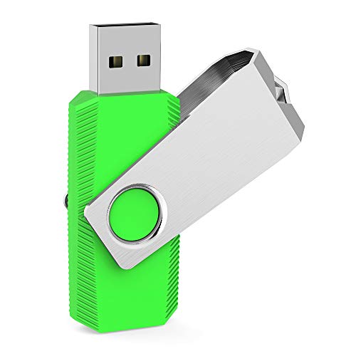 Aiibe 5 Pack 32GB Flash Drive USB Flash Drive USB 2.0 Thumb Drive Swivel U Disk Memory Stick 32 GB Multi Pack USB Drives with Led Light (32G, 5 Colors: Black Red Cyan Green Purple) - Image 5