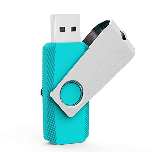 Aiibe 5 Pack 32GB Flash Drive USB Flash Drive USB 2.0 Thumb Drive Swivel U Disk Memory Stick 32 GB Multi Pack USB Drives with Led Light (32G, 5 Colors: Black Red Cyan Green Purple) - Image 4