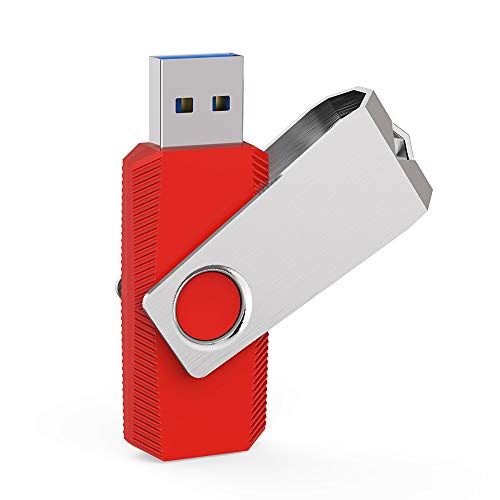 Aiibe 5 Pack 32GB Flash Drive USB Flash Drive USB 2.0 Thumb Drive Swivel U Disk Memory Stick 32 GB Multi Pack USB Drives with Led Light (32G, 5 Colors: Black Red Cyan Green Purple) - Image 3