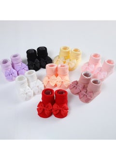 Gonice Baby headband Socks ribbed Ribbon Bow Headband Baby Breathable knitted cotton  - Image 2