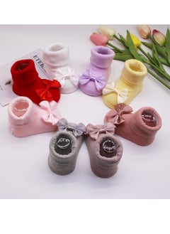 Gonice Baby headband Socks ribbed Ribbon Bow Headband Baby Breathable knitted cotton  - Image 3