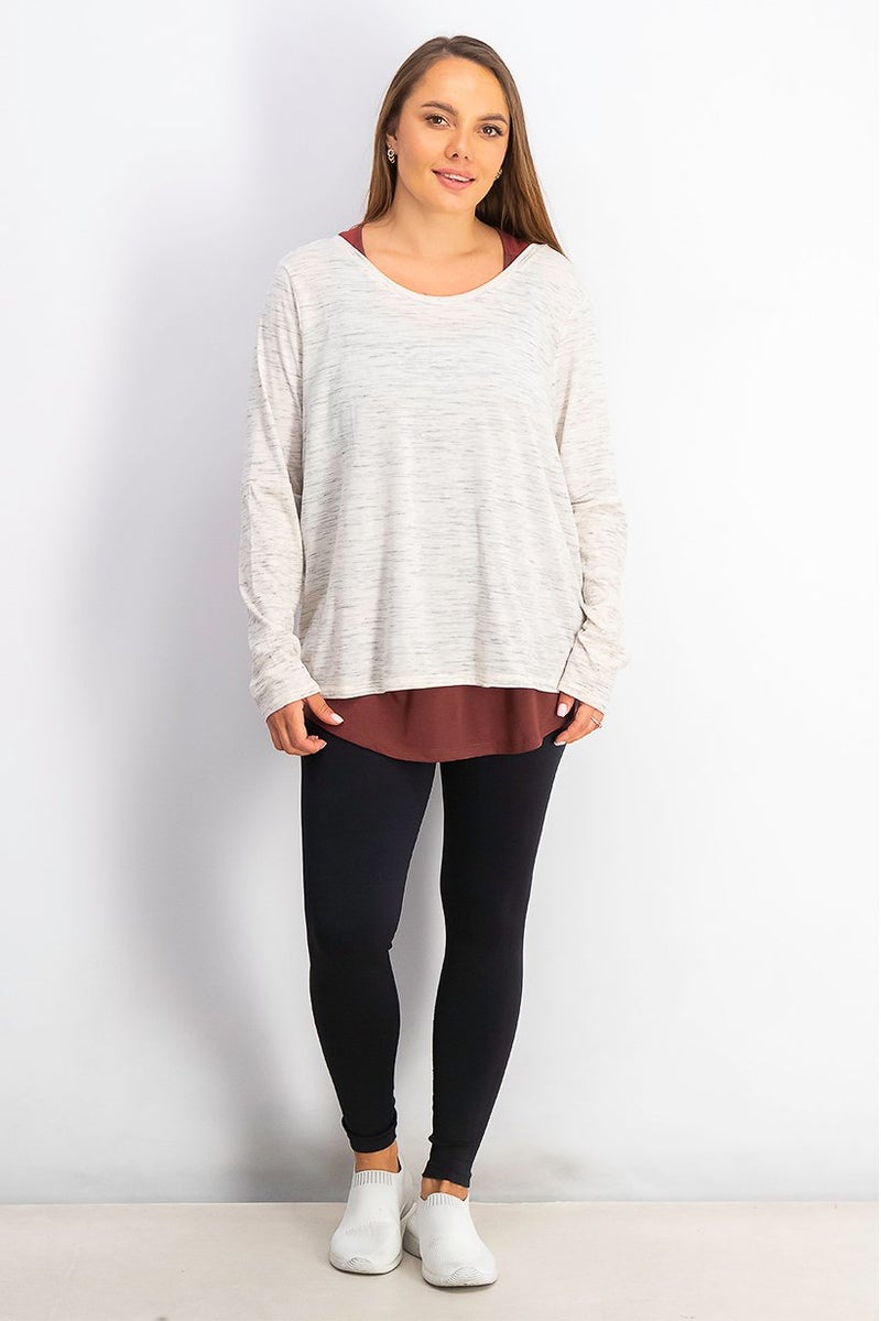 Tchibo تي شيرت تدريب رياضي للنساء، رمادي مائل إلى البياض - Image 2