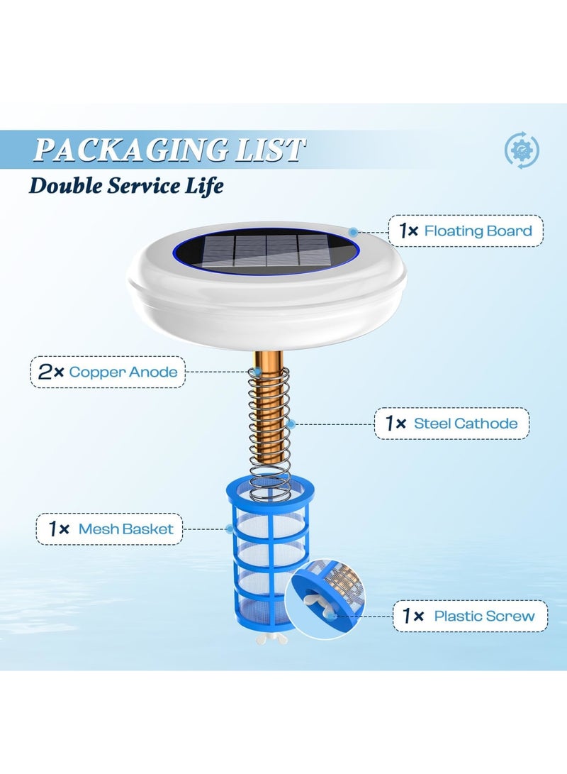 Barakah Solar Pool Cleaner with Floating Water Purifier, Solar Powered Cleaner for Fresh and Salt Water Pools & Spas, Includes 1 Copper Replacement Rods, Efficiently Cleans Up to 35,000 Gallons - Image 4