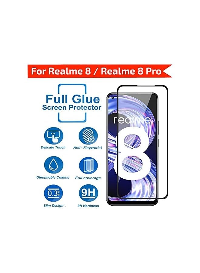 PROMASS Realme 8 4G Screen Protector,Tempered Glass Film Full Screen Coverage 9H Hardness HD Clear Scratch-Resistant Anti-Shatter Easy Installation Case Friendly - Image 2