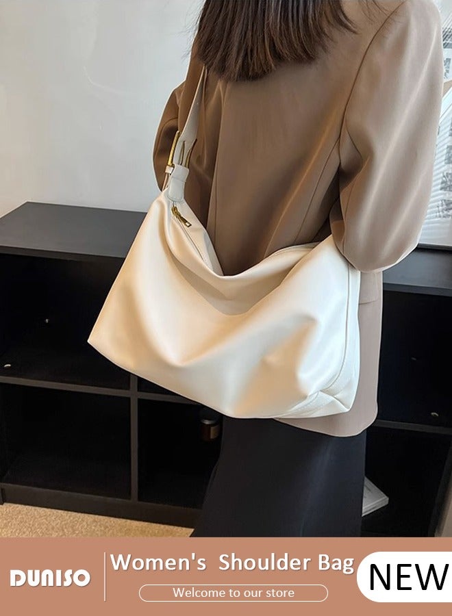 DUNISO Women's Shoulder Tote Bag Faux Leather Handbag For Women Large Capacity Bucket  Crossbody Bag Fashionable Travel Messenger Bag Shoulder Bag For Ladies Girls College Students - Image 1