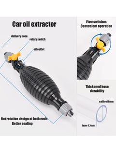 Excefore خرطوم شفط للبنزين، عبوة من 2 خرطوم شفط للبنزين، مضخة شفط سائل متعددة الوظائف، للغاز والبنزين والديزل والزيت السائل والماء وحوض السمك مضخة شفط محمولة (9.8+4.9 قدم)  - Image 3