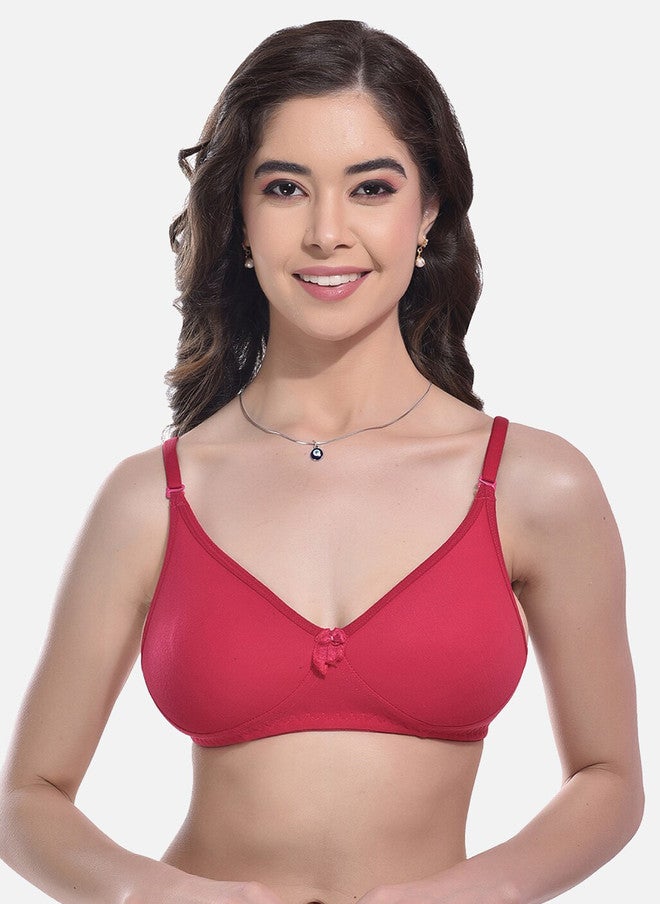 FIMS Pack Of 3 Full Coverage Non Padded Everyday Bras With All Day Comfort - Image 2