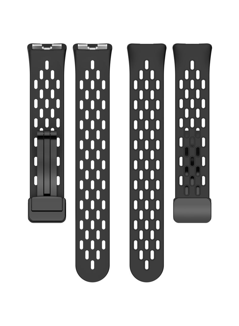 سيليكون سوار المغناطيسي متوافق مع هواوي سوار 10 / 9 / 8 ، لينة سيليكون سوار الرياضة ( أسود ) - Image 5