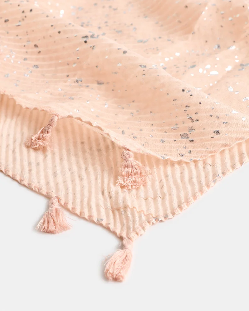 REDTAG Girls Pink Textured Scarf