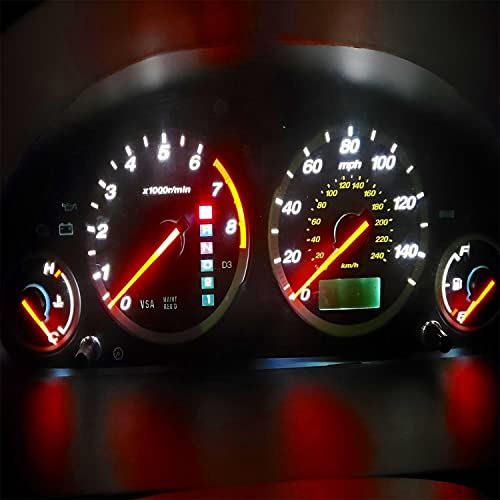 AUXLIGHT White T5 37 74 2721 PC74 PC37 LED Bulb, 3030 Chips Super Bright 12 Volt Replacements, Interior Dome Map Dashboard Indicator Instrument Panel Gauge Cluster Lamp Lights (Pack of 10) - Image 3