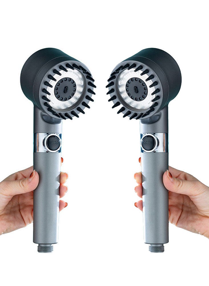 بيرفيي قطعتان من رأس الدش بالضغط العالي، رأس دش تدليك محمول، رأس دش مياه مفلترة، تدفق عالي حتى مع انخفاض الماء - Image 1