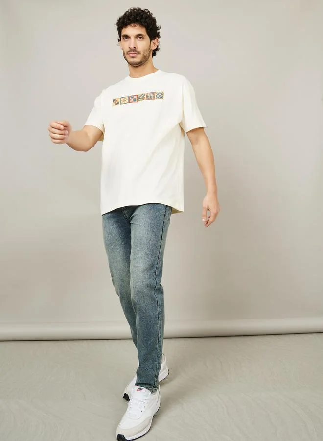 Styli Styli Front and Back Print Oversized T-shirt