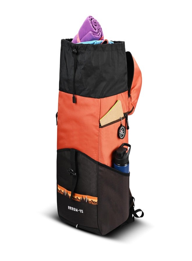 Gear Outdoor 3 25"/45L Extra Large Water Resistant 4 Compartment Rucksack/Travel Bag/For Unisex(Orange-Brown) - Image 5