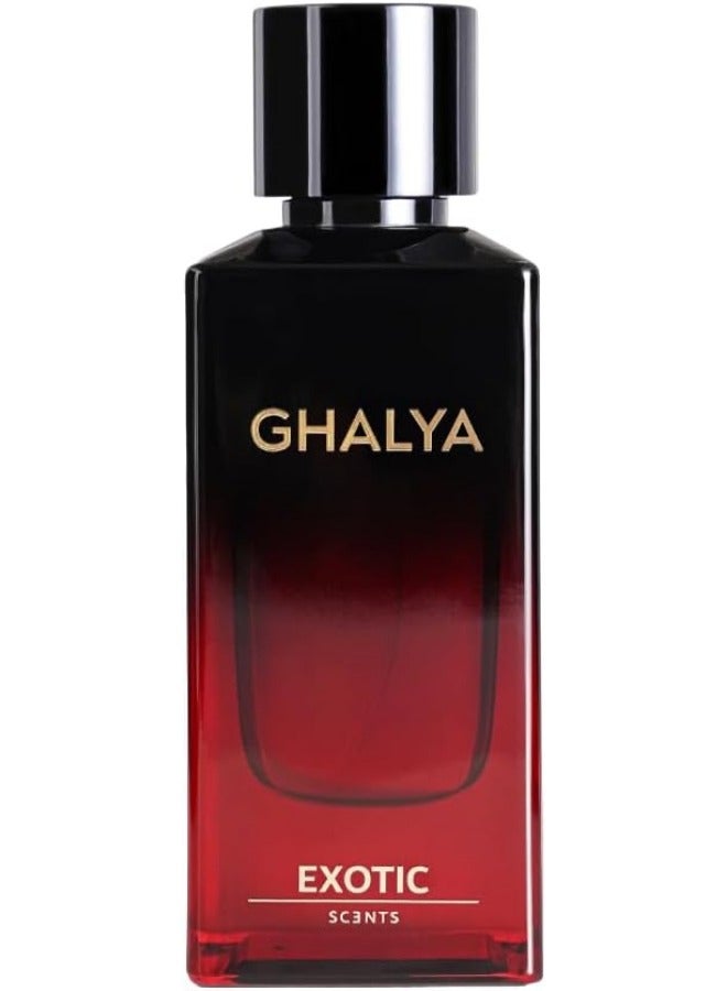 Exotic Scents Exotic Scents GHALYA Luxury Eau de Parfume - 80ml | Floral Woody Fragrance Long Lasting Perfume  - Image 1