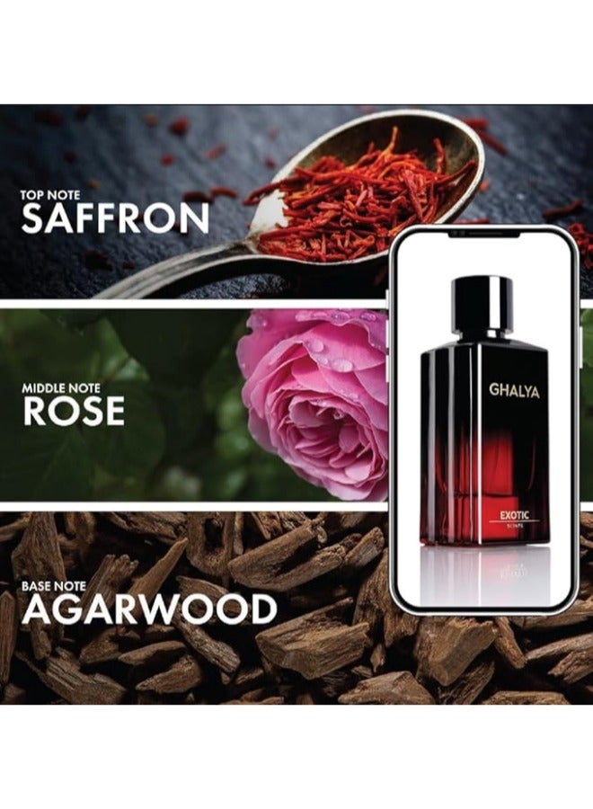 Exotic Scents Exotic Scents GHALYA Luxury Eau de Parfume - 80ml | Floral Woody Fragrance Long Lasting Perfume  - Image 2