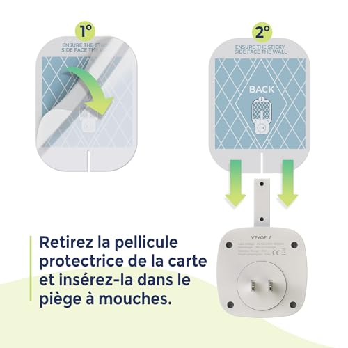 VEYOFLY Fly Trap Indoor Refill, Fruit Fly Traps for Indoors, Gnat Traps for House, Fly Catcher, Fly Trap, Plug in Catch for Fruit Flies, Moths, Gnats, Mosquito Trap (Pack of 5 Refills) - Image 3