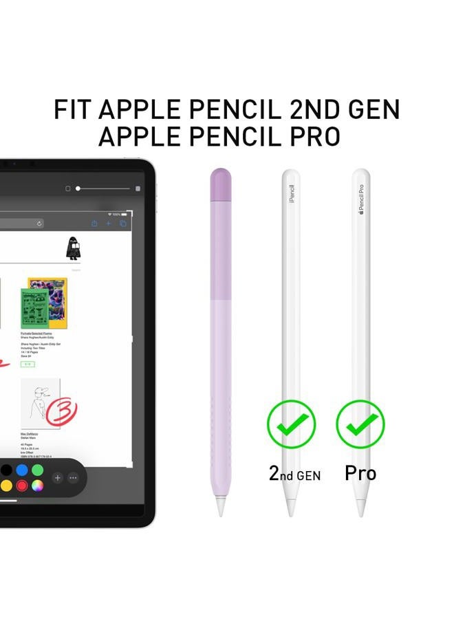 Delidigi for Apple Pencil 2nd Generation Case and Apple Pencil Pro (2024) Cover Gradient Color Silicone Sleeve Accessories Support iPencil Magnetic Charging and Double Tap - Image 3