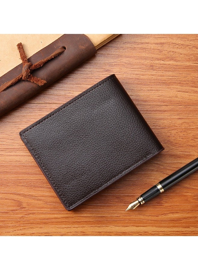 جيانغ بي أو محفظة JIANGBAO الرجالية القصيرة - محفظة أنيقة ثنائية الطي للأعمال مع فتحات متعددة البطاقات ، محفظة جلدية PU رفيعة للاستخدام اليومي والمكتبي - Image 3