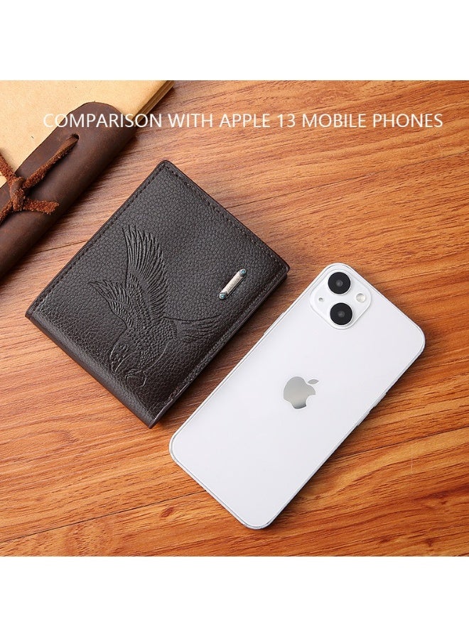 جيانغ بي أو محفظة JIANGBAO الرجالية القصيرة - محفظة أنيقة ثنائية الطي للأعمال مع فتحات متعددة البطاقات ، محفظة جلدية PU رفيعة للاستخدام اليومي والمكتبي - Image 4