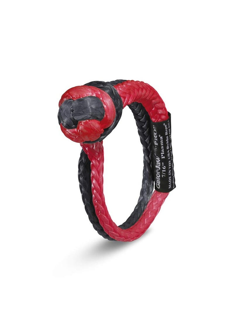 Bubba Rope 7/16" Red/Black Gator-Jaw PRO Soft Shackle - Image 1