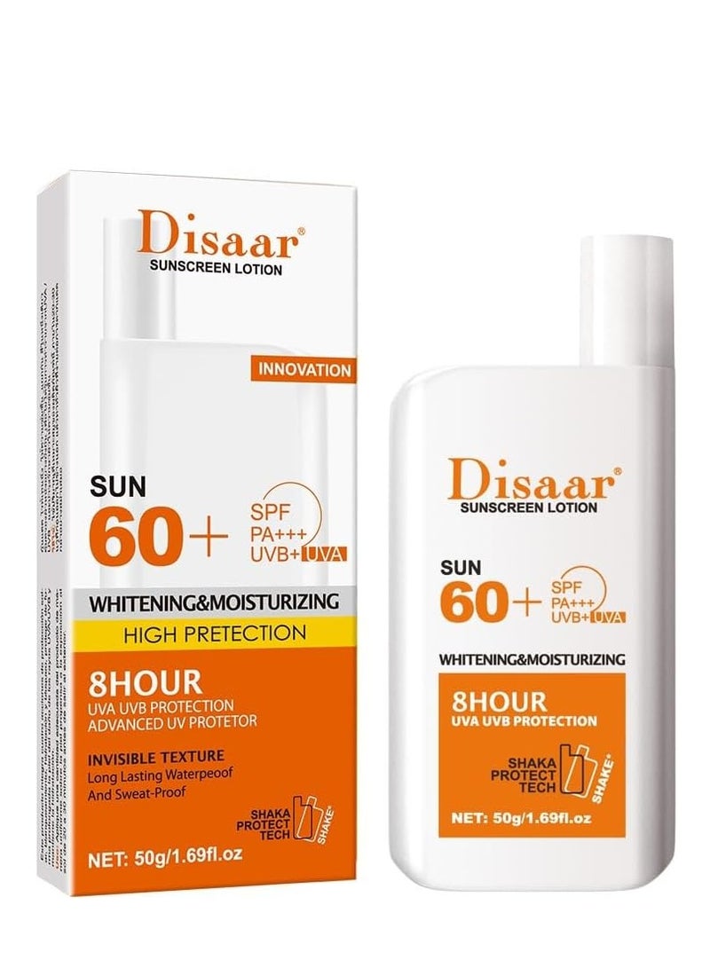 Disaar Sunscreen with SPF 60, protects your skin from harmful sunlight, 50 grams