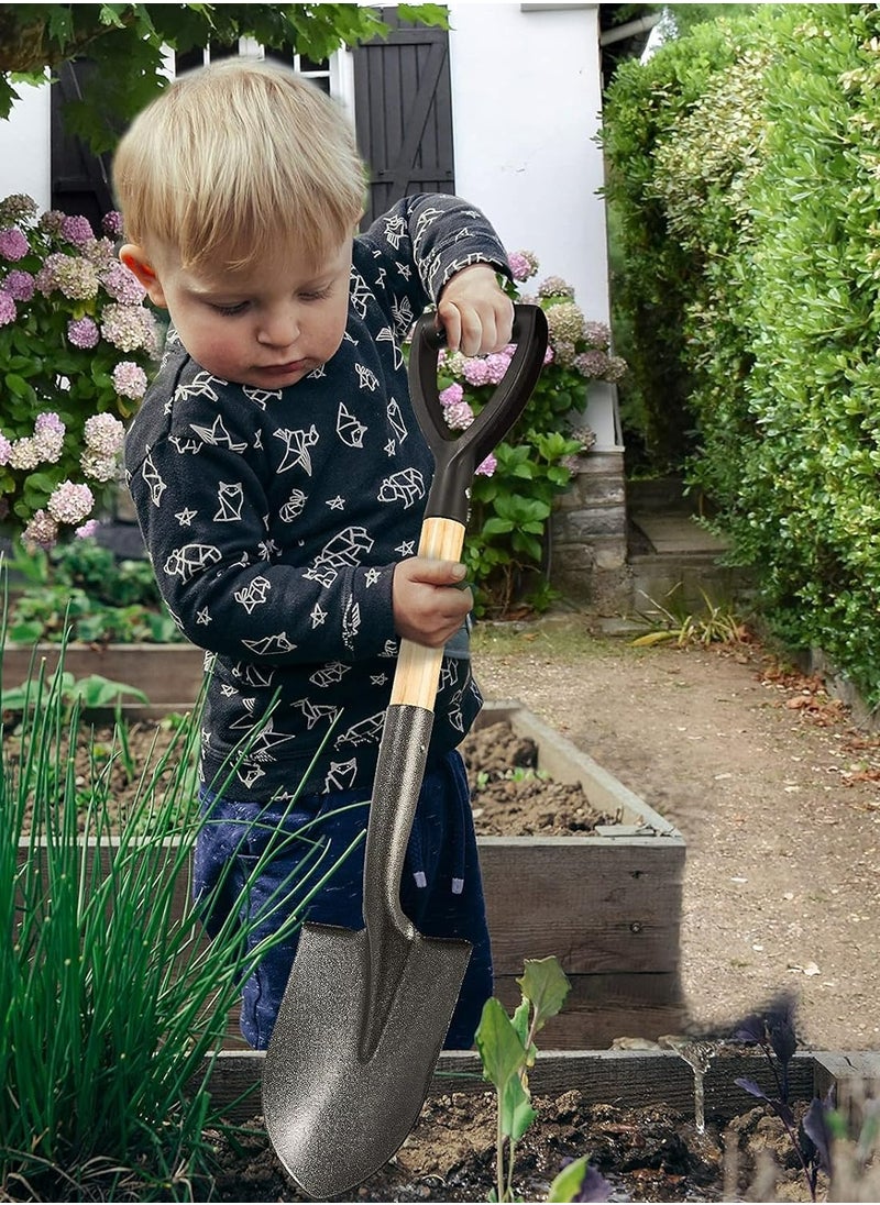 Geneaire AKDC Shovel, 28 Inch D-Handle Mini Shovel For Kids, Metal Shovel, Garden Shovel, Gardening Tools, Wooden Handle  - Image 2