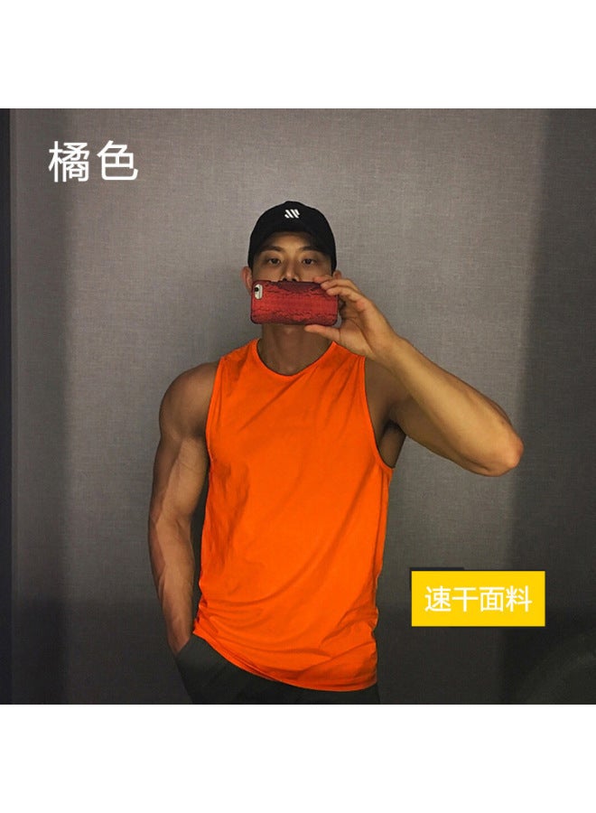 Summer Quick-drying Fitness Vest Men's Sleeveless Vest Running Training Elastic Loose Mesh Breathable Sports T-shirt Trendy