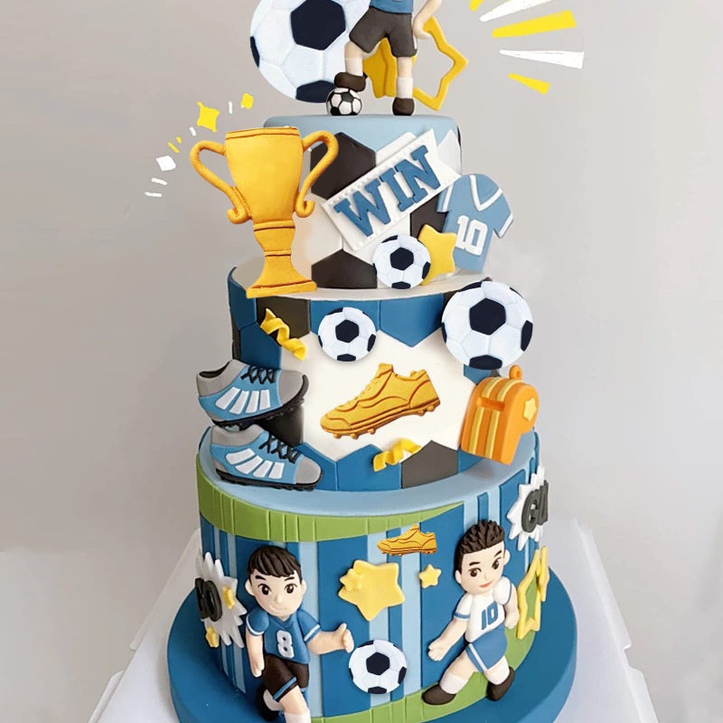 ywzbomoldrm Soccer Shoes Soap Silicone Molds 3 Pcs  Football Fondant Molds Jersey Trophy Sneakers Mold for Chocolate Cake Decoration Candy Sugar Cupcake Topper Sports Themed Birthday Party Polymer Clay Crafts - Image 5