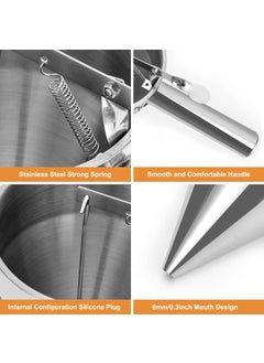 MosaiRudo MosaiRudo Stainless Steel Pancake Batter Dispenser with Stand Detachable Handle Pancake Dispenser for TakoyakiBakingCupcakesMuffinsCooking CrepesWaffles 600ML  - Image 2