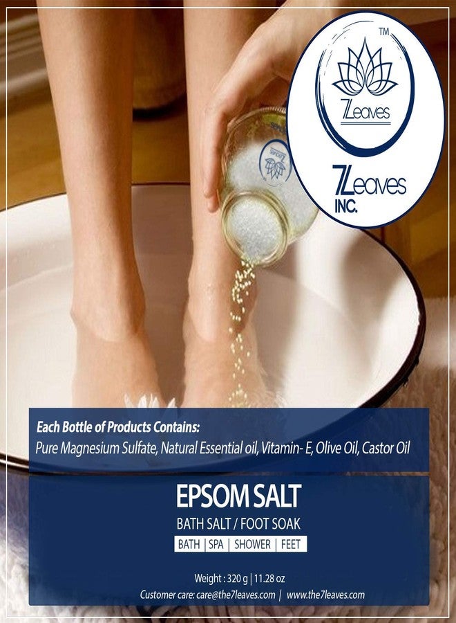 7LEAVES INC. - 320g Epsom Bath Salt with Vitamin-E (Bath/Foot Soak) for Relaxation, Reduce Body Pain and Soaking away bacteria and Fungus. (OLDSPICE) - Image 2